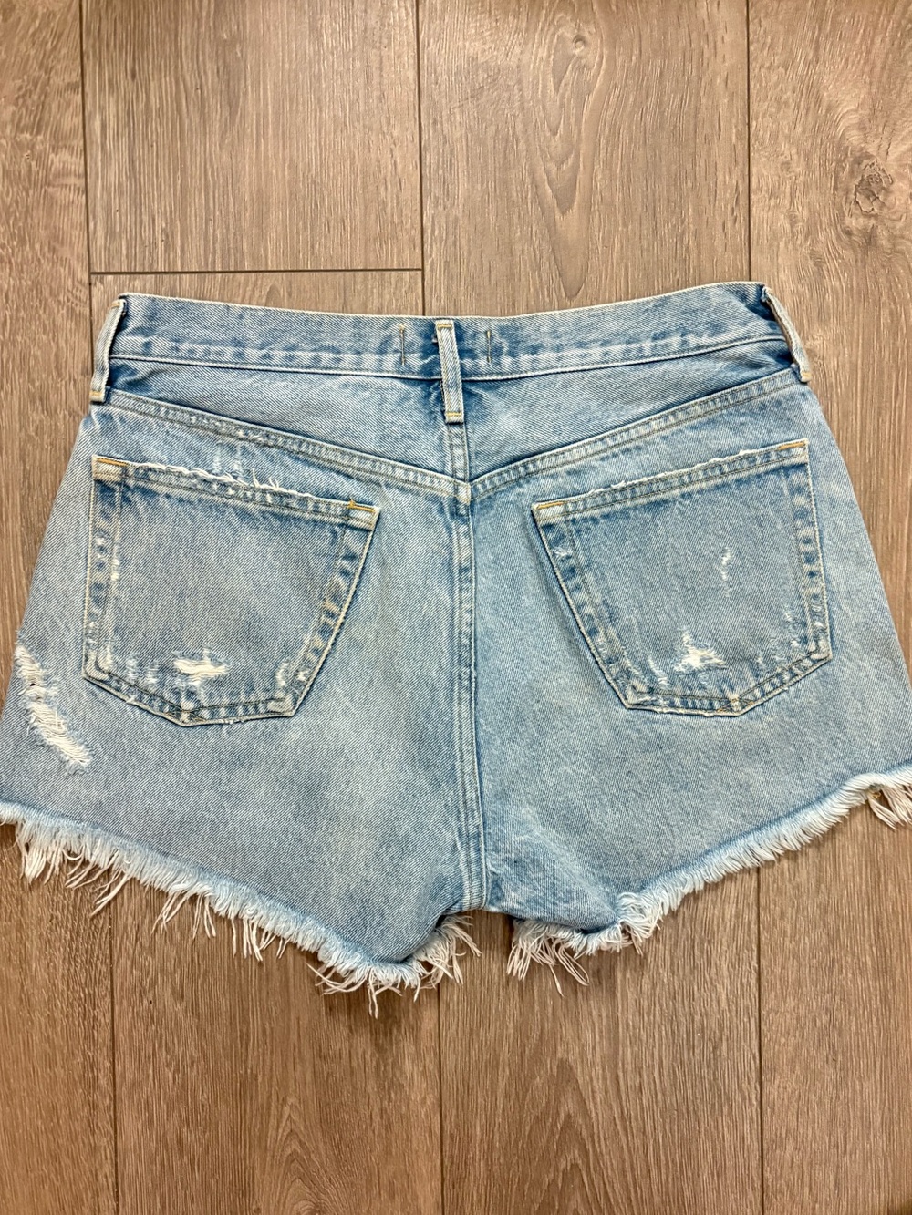 AGOLDE Parker Button Fly Women's Denim Cut Off Shorts - Picture 3 of 4